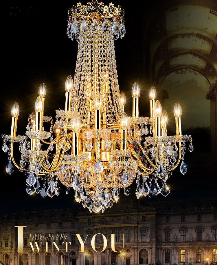 Đèn chùm pha lê phong cách châu âu CM187-1